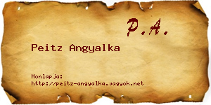 Peitz Angyalka névjegykártya